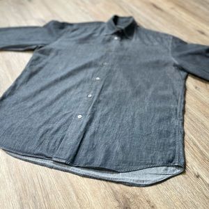 John Varvatos Italian Made Button up, Men M, Gray